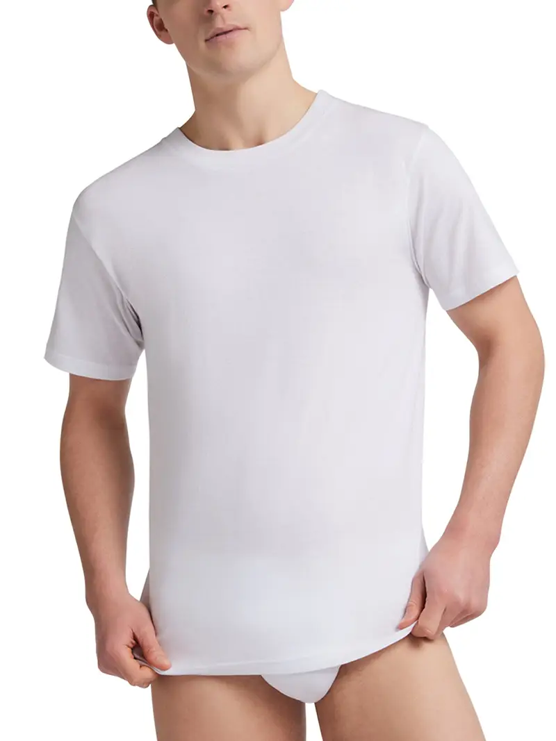 Athena Risparmio Pack 3 T-Shirts by Liabel girocollo alto manica corta uomo, cotone - BIANCO 1407 / 4