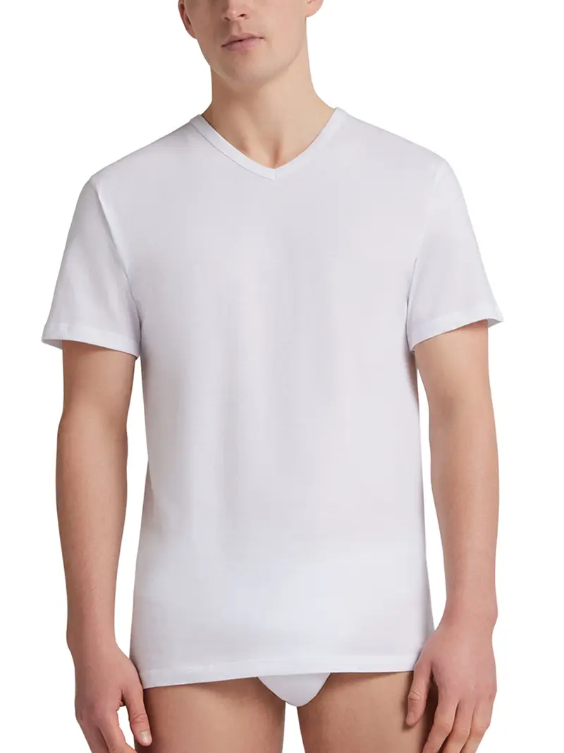Athena Risparmio Pack 3 T-Shirts by Liabel scollo V manica corta uomo, cotone - BIANCO 1326 / 4