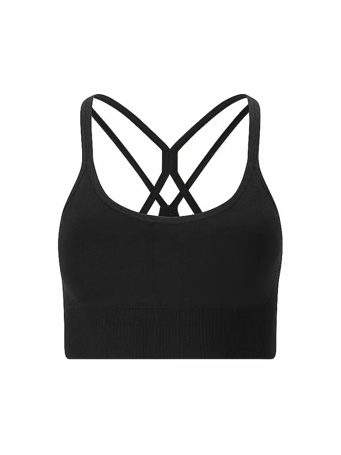 ATHLECIA Reggiseno sportivo da donna Foan Seamless Low Support nero