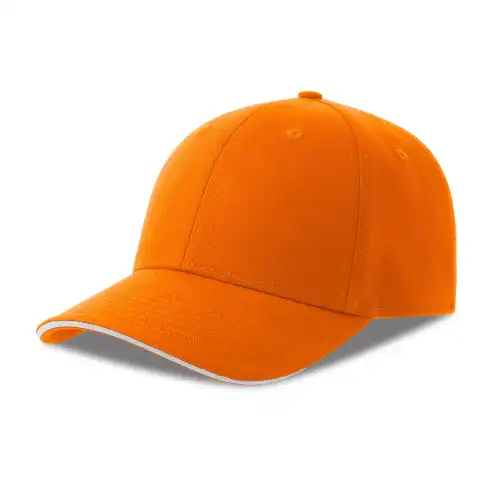 Atlantis Headwear Cappellino da baseball a 6 pannelli Liberty Sandwich-S Orange