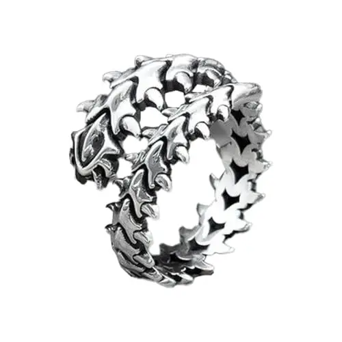 Auriselle Anello da Uomo Regolabile Anello Geometrico Vintage Vichingo Retrò Aperto da Pollice Gotico Gioielli Regali