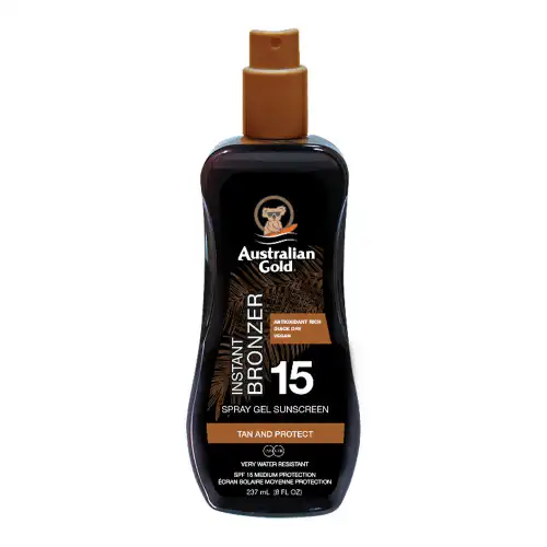 Australian Gold SPF15 Spray Gel with Instant Bronzer 237ml - Gel solare corpo media prot