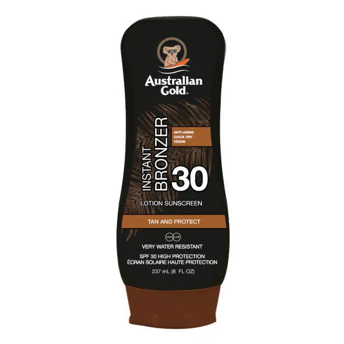 Australian Gold SPF30 Lotion with Instant Bronzer 237ml - Latte solare corpo alta prot