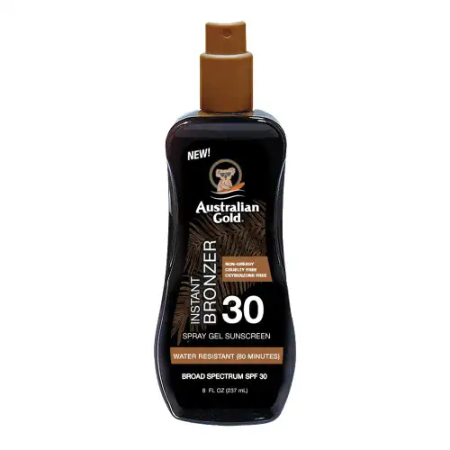 Australian Gold SPF30 Spray Gel with Instant Bronzer 237ml - Gel solare corpo alta prot