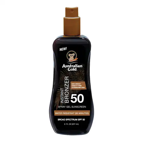 Australian Gold SPF50 Spray Gel with Instant Bronzer 237ml - Gel solare corpo alta prot