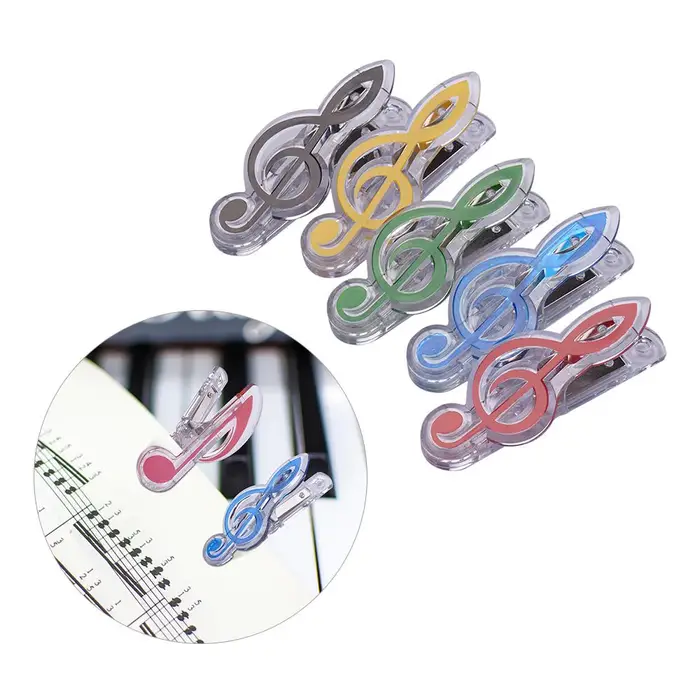 Automobile and motorcycle supplies Clip musicale Clip per pagina di libro di pianoforte Clip per chiave di violino Segnalibri Accessori 5