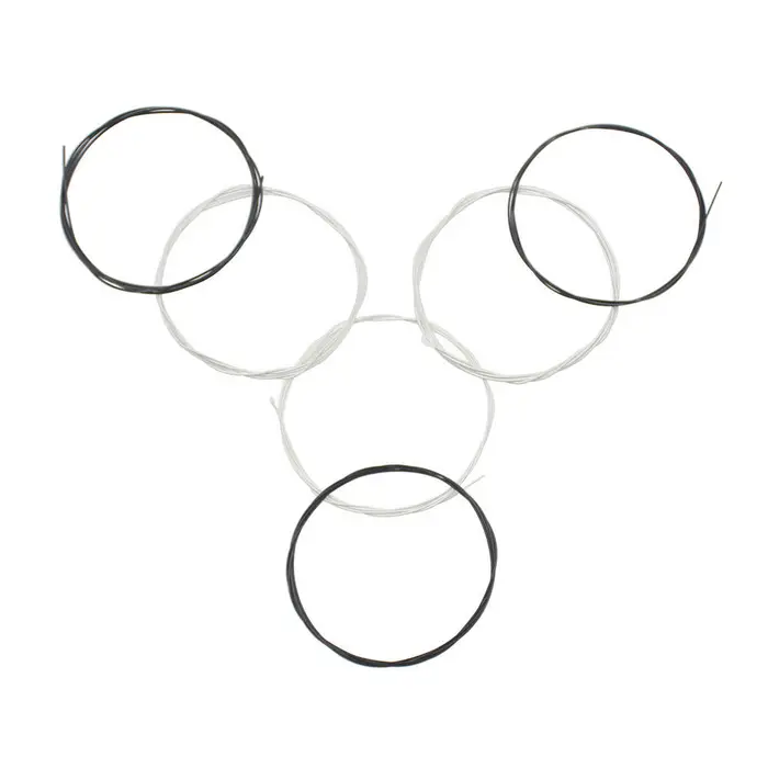 Automobile and motorcycle supplies Corde per chitarra classica da 6 pezzi con anima in nylon nero e avvolgimento in rame placcato argento