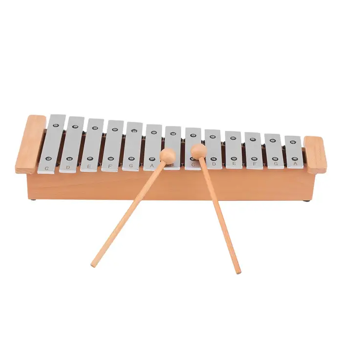 Automobile and motorcycle supplies Strumento musicale a percussione per pianoforte xilofono portatile in alluminio Glockenspiel a 13 note