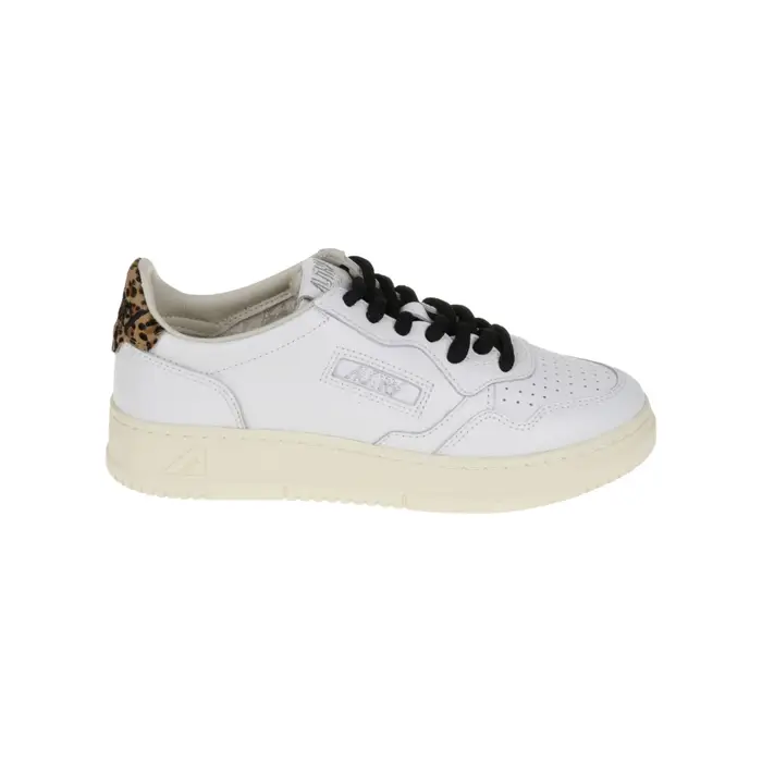 Autry scarpe donna medalist in pelle bianca e back animalier