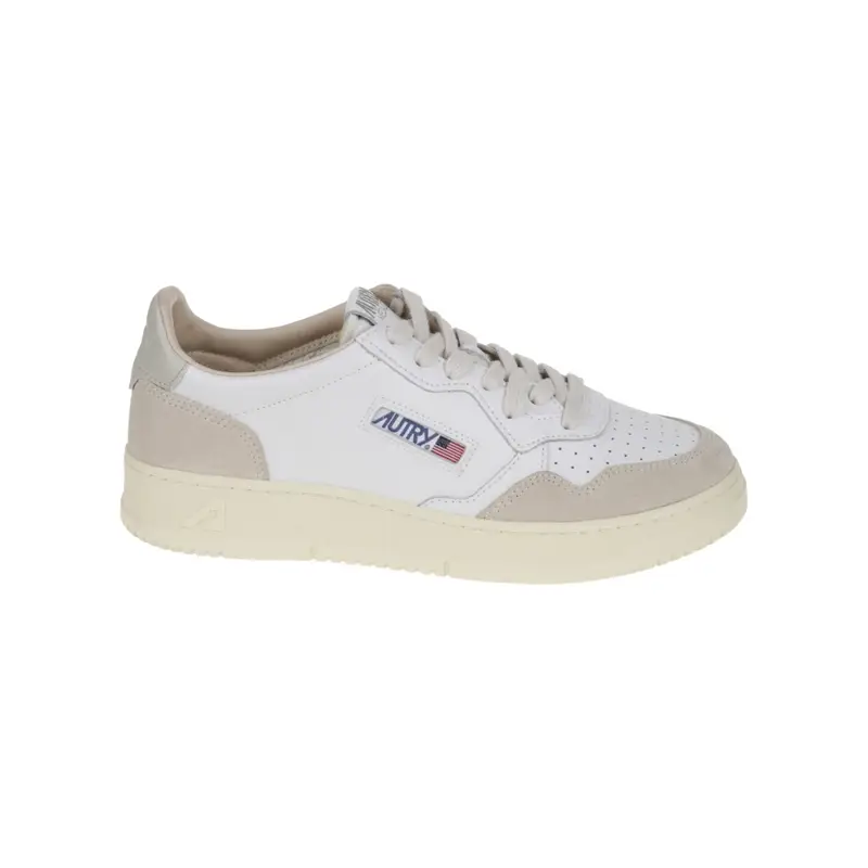 Autry scarpe uomo medalist in pelle bianca e camoscio