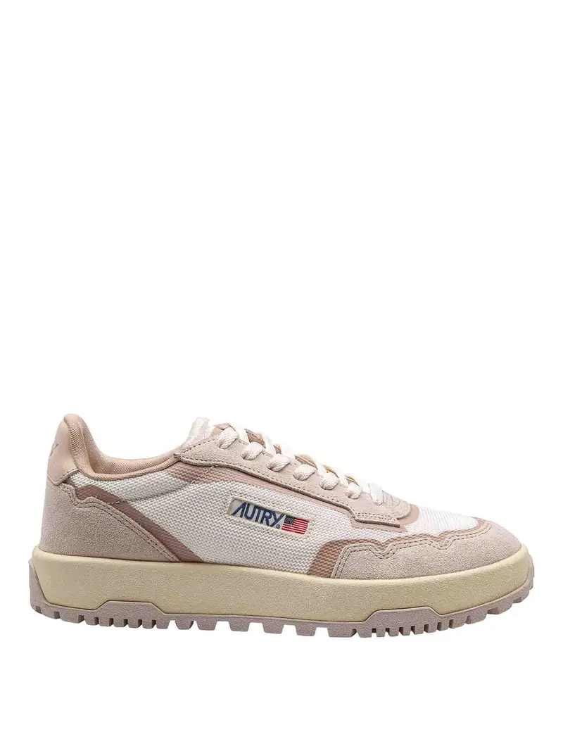 Autry Sneakers Wildpace In Mesh E Suede Beige