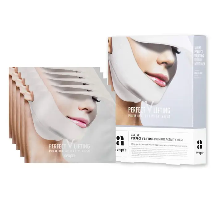 avajar Perfect V Lifting Premium Activity Mask (viso più sottile/sottogola per rimozione del doppio mento/maschera facciale dimagrante a