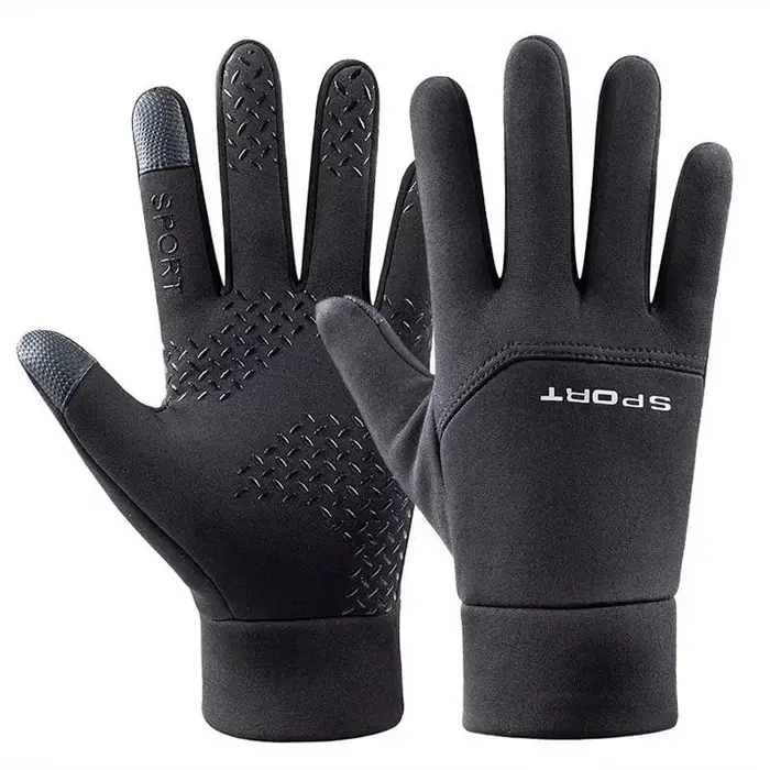 Guanti invernali da biker per uomo donna motociclistici touchscreen impermeabili caldi antivento ciclismo snowboard guida sci sport XL nero