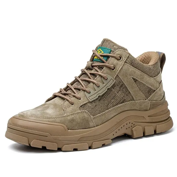 Stivali di sicurezza da lavoro Uomo Scarpe da lavoro Scarpe da ginnastica con puntale in acciaio Uomo Scarpe di sicurezza antiperforazione Calzature protettive da costruzione 37 cachi
