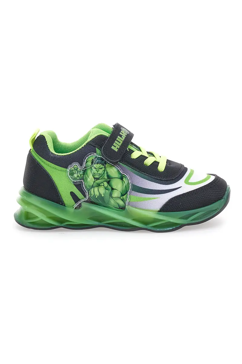 AVENGERS Sneakers Verdi e Nere Con Velcro Hulk R1010212T [VERDE]