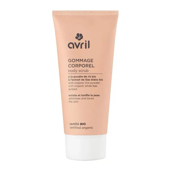 Avril Scrub corpo a polvere di riso ed estratto di lillà bianco bio 200ml