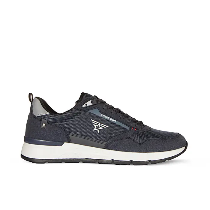 AVX Sneakers blu con stemma laterale e lacci