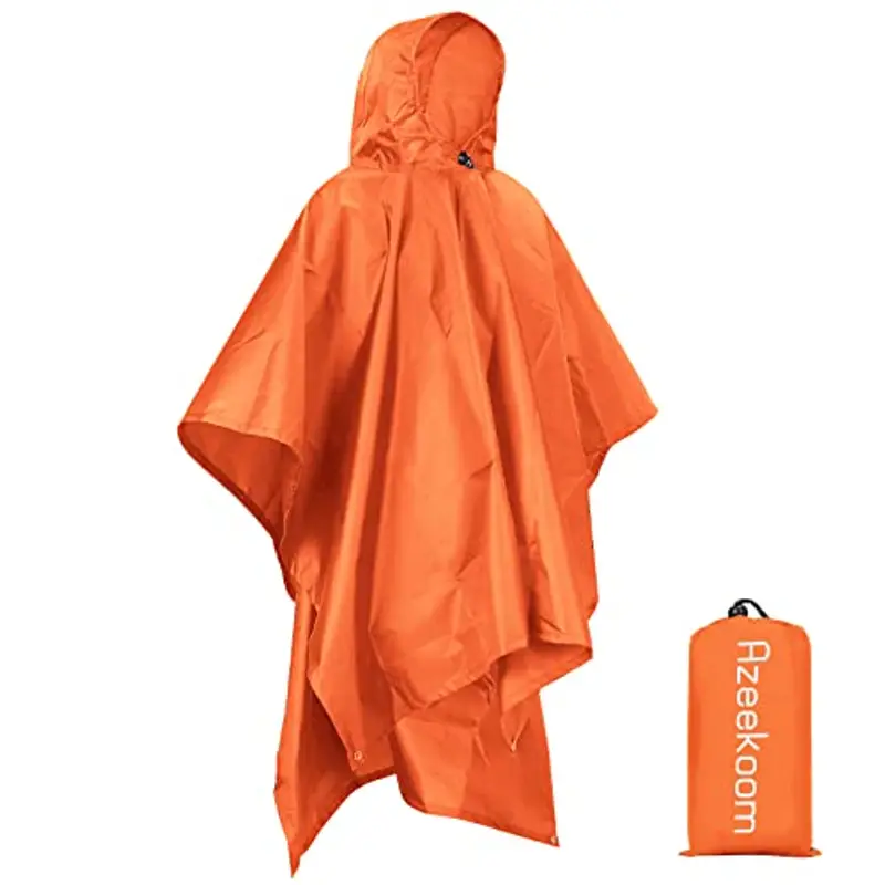 Azeekoom Poncho Impermeabile, Multifunzionale Stuoia Campeggio Coperta da Picnic con Sustodia per All'aperto Picnic Trekking Campeggio