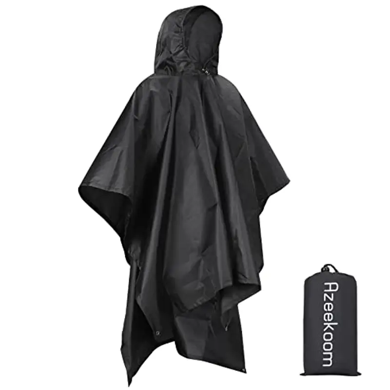Azeekoom Poncho Impermeabile, Multifunzionale Stuoia Campeggio Coperta da Picnic con Sustodia per All'aperto Picnic Trekking Campeggio