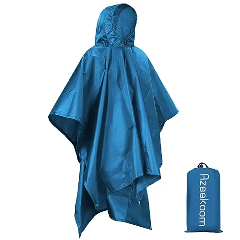 Azeekoom Poncho Impermeabile, Multifunzionale Stuoia Campeggio Coperta da Picnic con Sustodia per All'aperto Picnic Trekking Campeggio