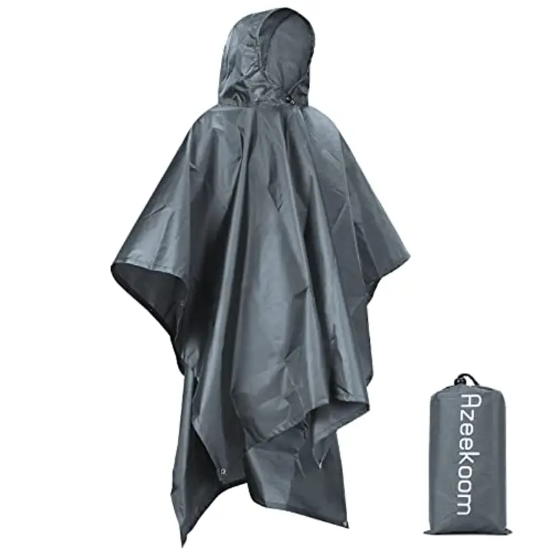 Azeekoom Poncho Impermeabile, Multifunzionale Stuoia Campeggio Coperta da Picnic con Sustodia per All'aperto Picnic Trekking Campeggio