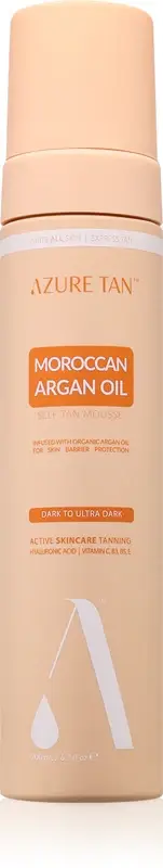 Azure tan Maroccan Argan Oil mousse autoabbronzante per il corpo colore scura a ultra scura 200 ml