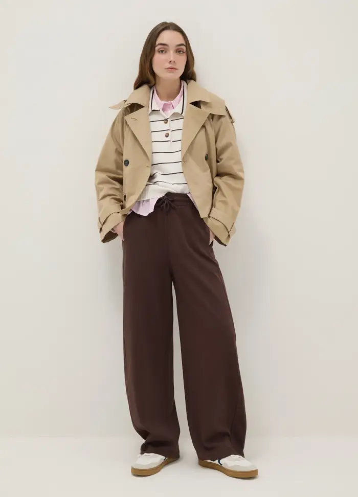 B ANGEL Giacca In Misto Cotone Beige Regular Fit Con Cappuccio, Donna, Beige