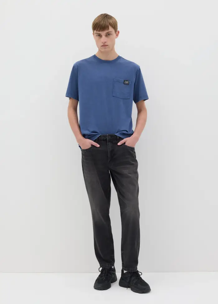 B ANGEL Jeans Slim Fit Cinque Tasche, Uomo, Nero