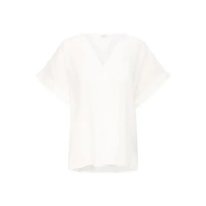 b Young Camicetta donna con scollo a V Ibeen Blanc