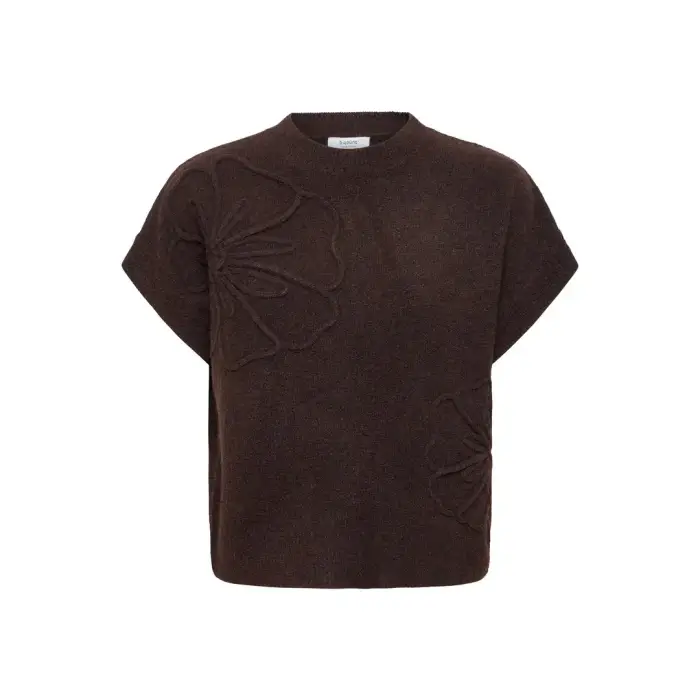 b Young Maglione senza maniche da donna Omea Deco Marron