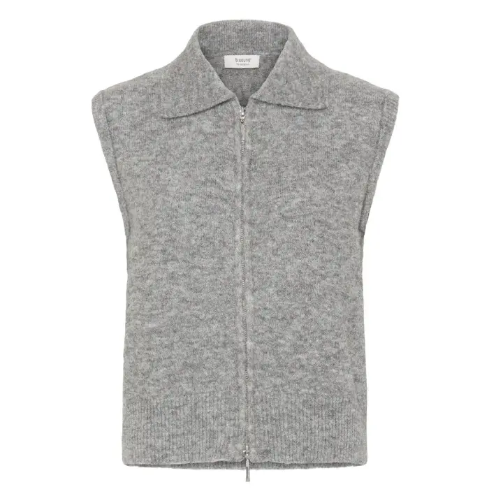 b Young Maglione senza maniche da donna Omea Gris