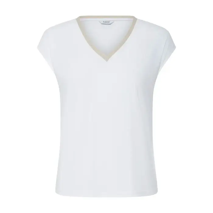 b Young T-shirt da donna Perl Lurex Blanc