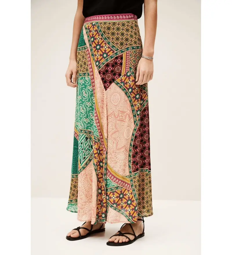 BA&SH per donna 1E25FANC Gonna fantasia multicolore, Casual, Viscosa