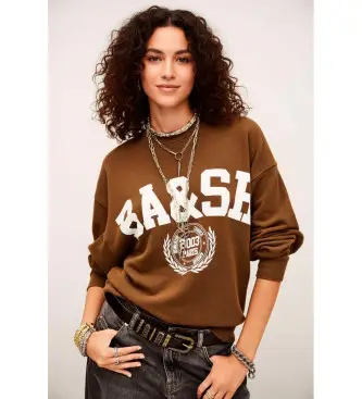 BA&SH per donna 1H25BENJ Felpa marrone Benjamin, Casual, Cotone