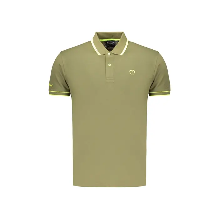 Baci&Abbracci Polo Maniche Corte Uomo Verde Ricamo