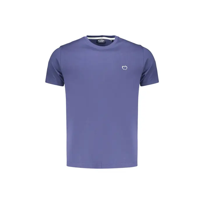 Baci&Abbracci T-Shirt Maniche Corte Uomo Blu Ricamo