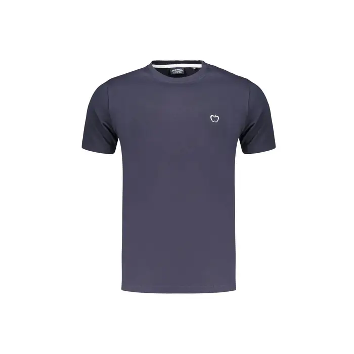 Baci&Abbracci T-Shirt Maniche Corte Uomo Blu Ricamo