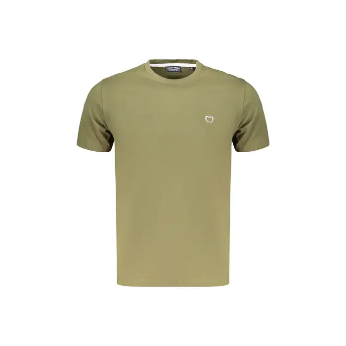 Baci&Abbracci T-Shirt Maniche Corte Uomo Verde Ricamo