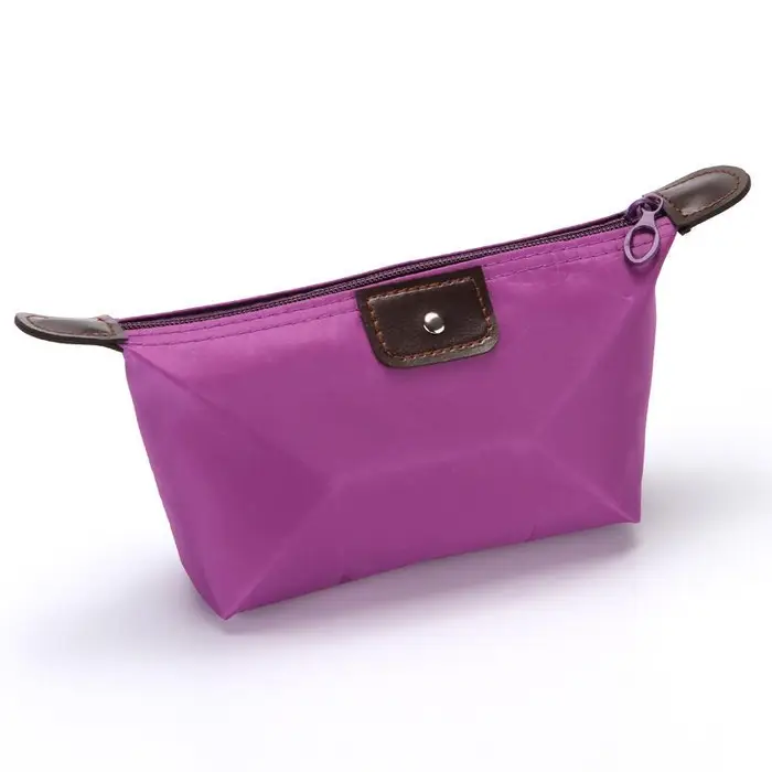 BADENROO Borsa da trucco da viaggio per donna Borsa per cosmetici impermeabile Borsa per trucco con cerniera e frizione violetto
