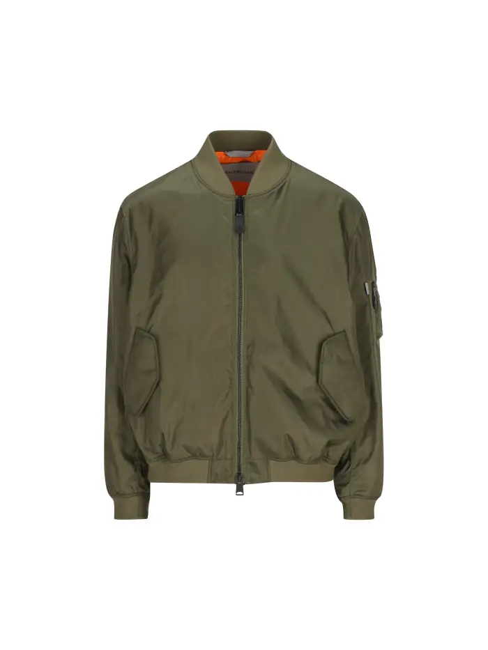 Bomber realizzato in tessuto tecnico VERDE