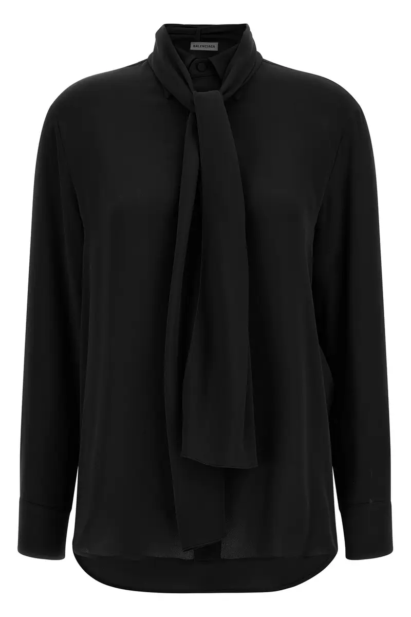 BALENCIAGA Camicia Con Sciarpina Nero