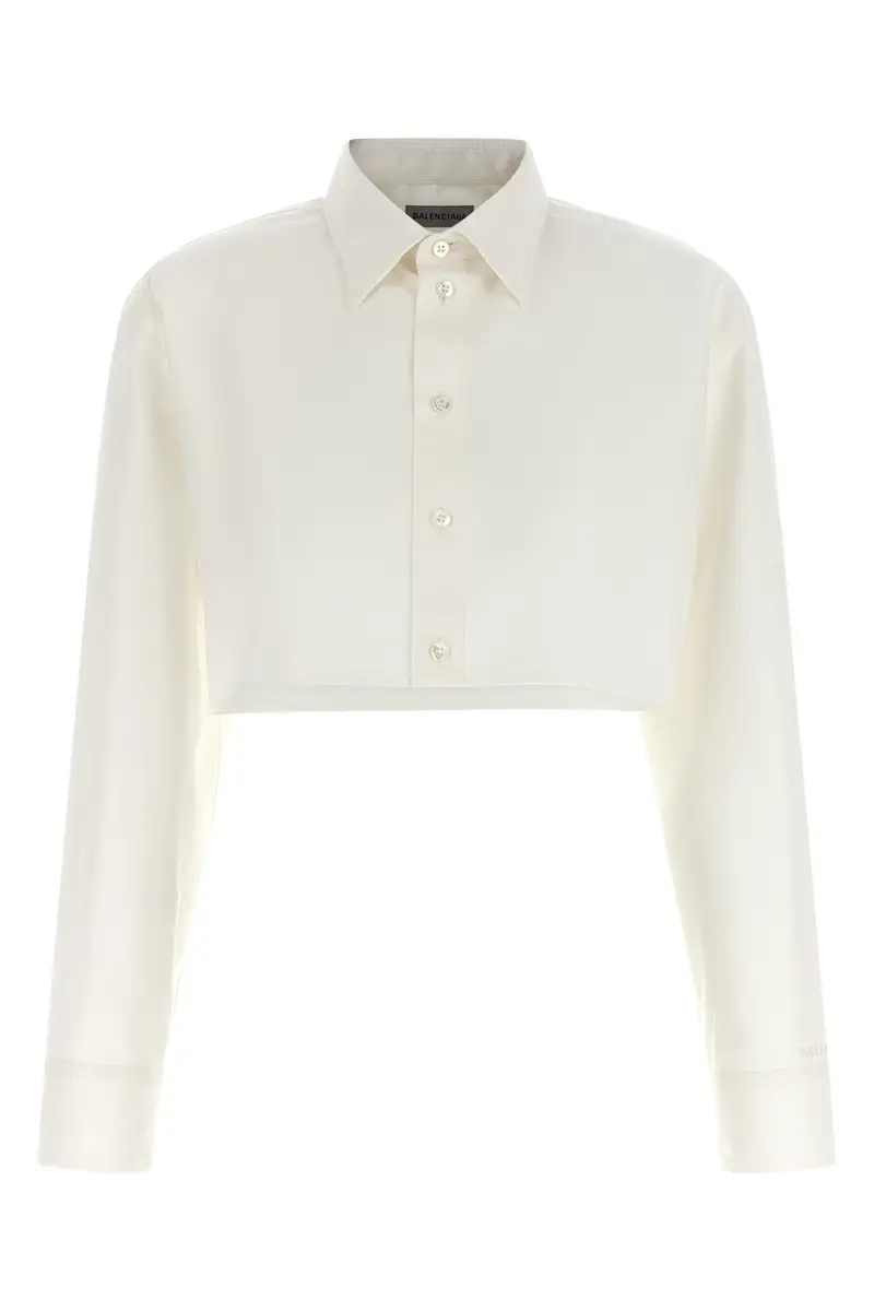 BALENCIAGA Camicia Crop Bianco