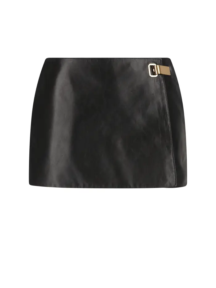 Gonna realizzata in pelle NERO