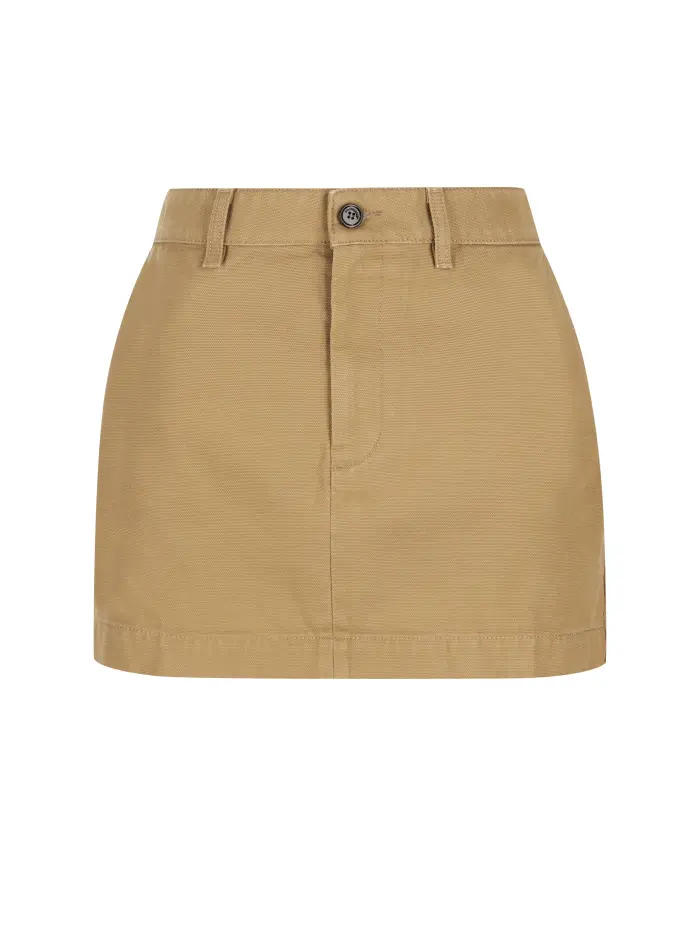 Minigonna realizzata in cotone BEIGE