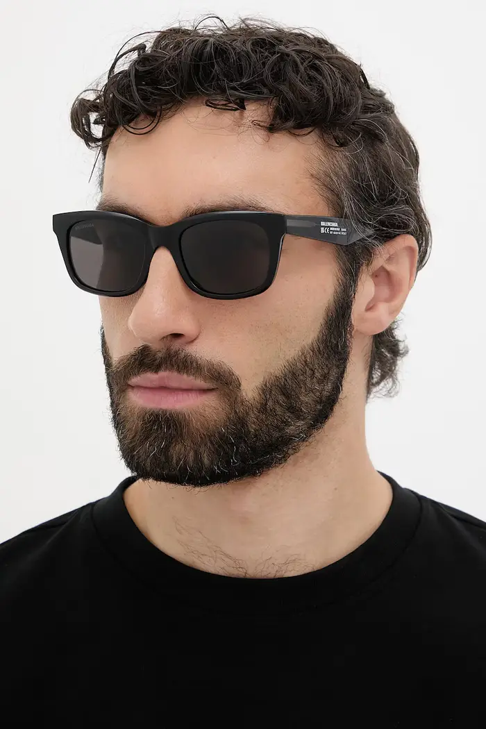 Balenciaga occhiali da sole da uomo Nero