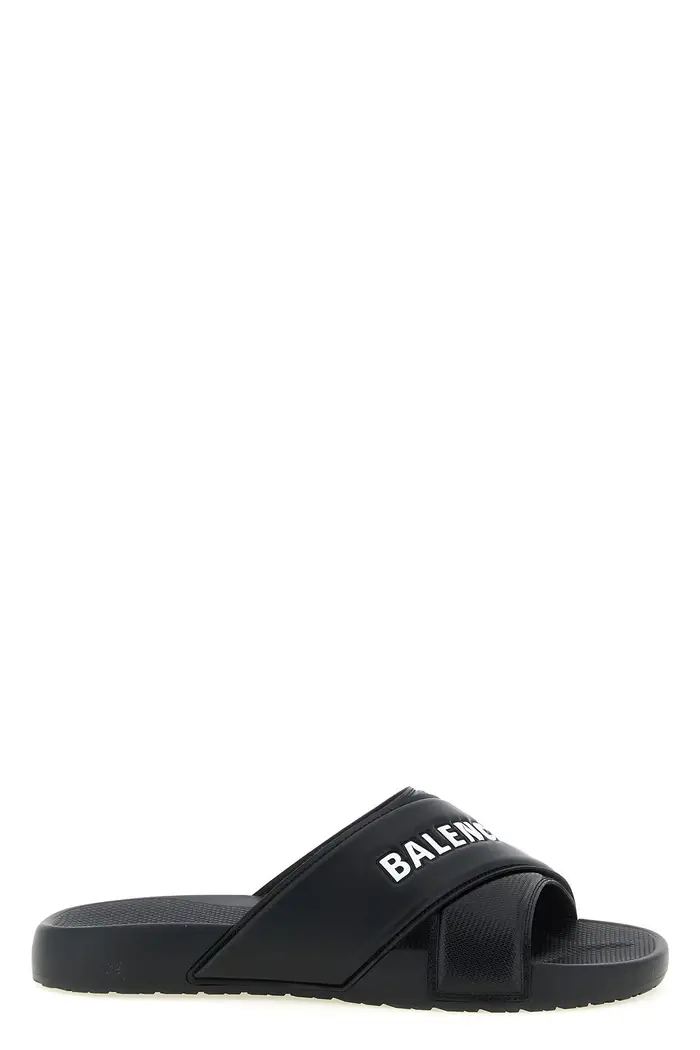 BALENCIAGA Slide Sporty Pool Bianco
