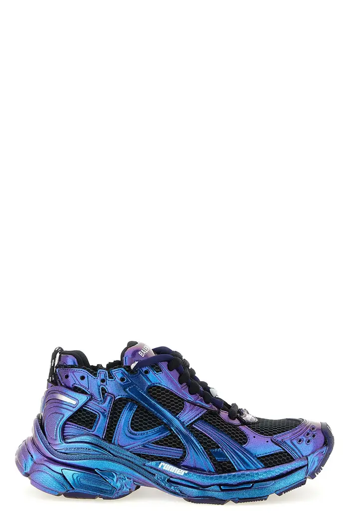 BALENCIAGA Sneaker Runner Iridescent Blu