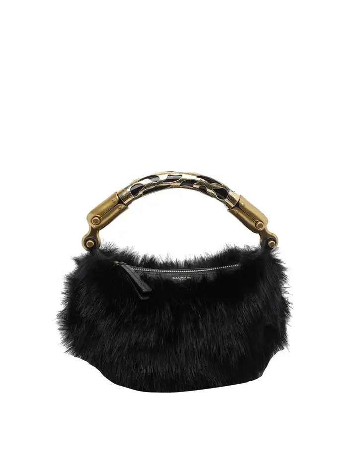 Balmain Borsa mini ebene nera Nero
