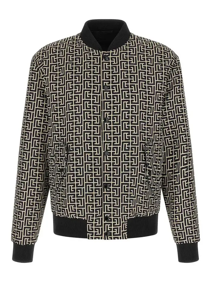 Balmain Giubbotto bomber reversibile Nero