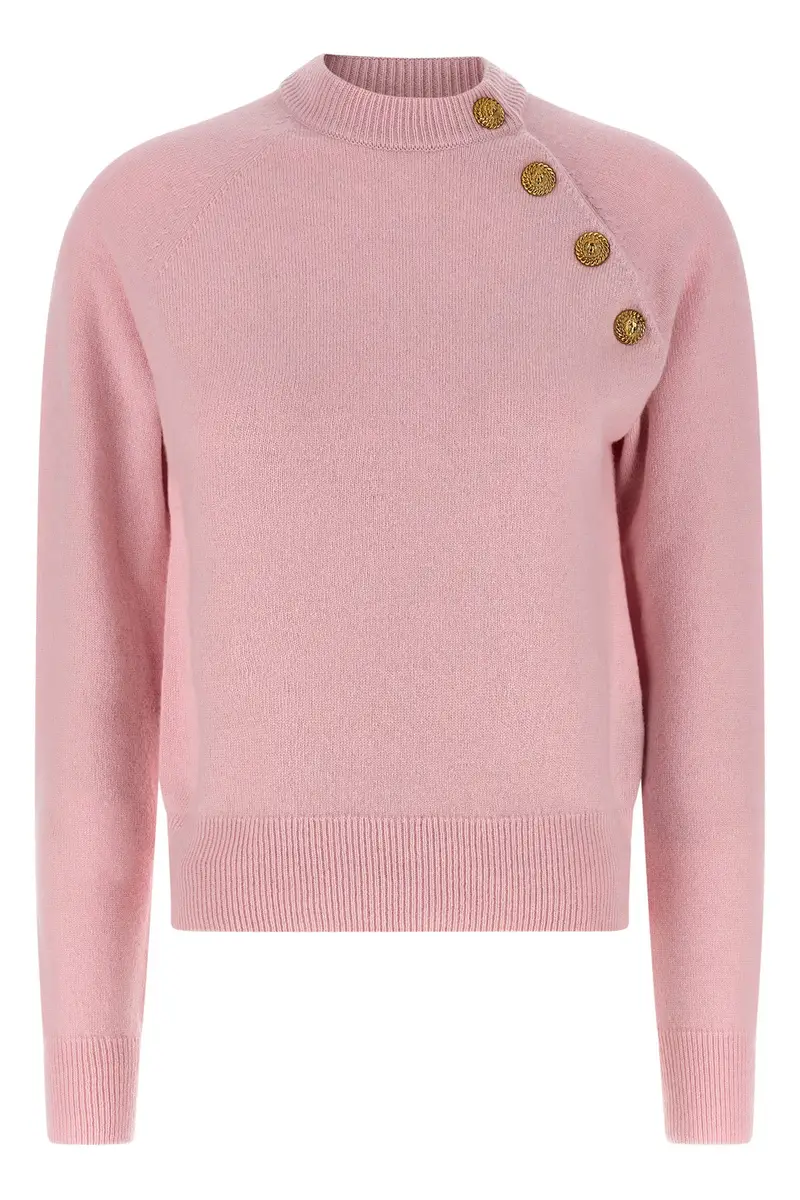 BALMAIN Maglia Cashmere Rosa